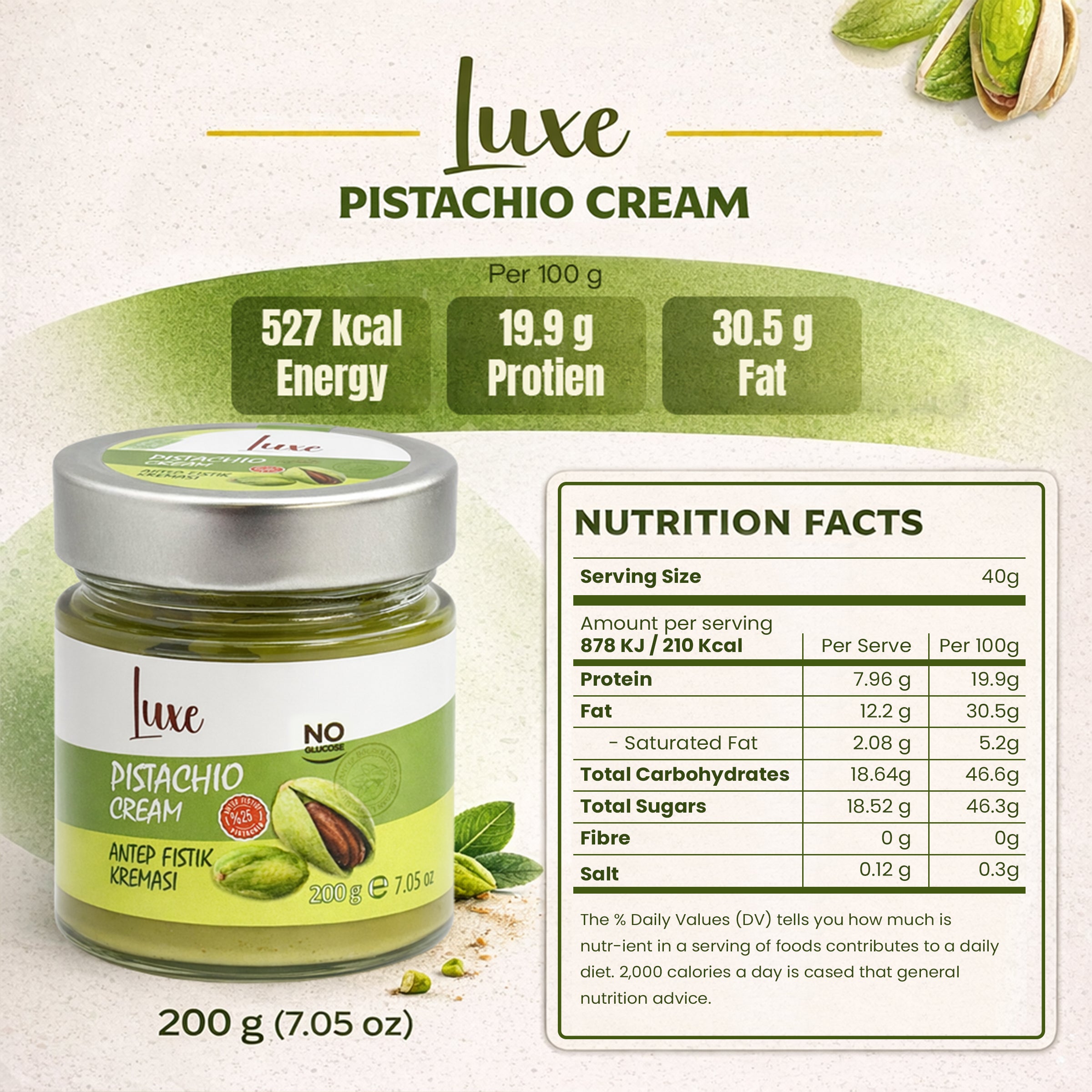 Luxe Pistachio Cream