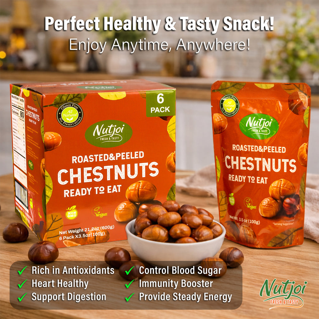 Nutjoi Chestnut Snack (3.5 oz x 6 pack / 600g)