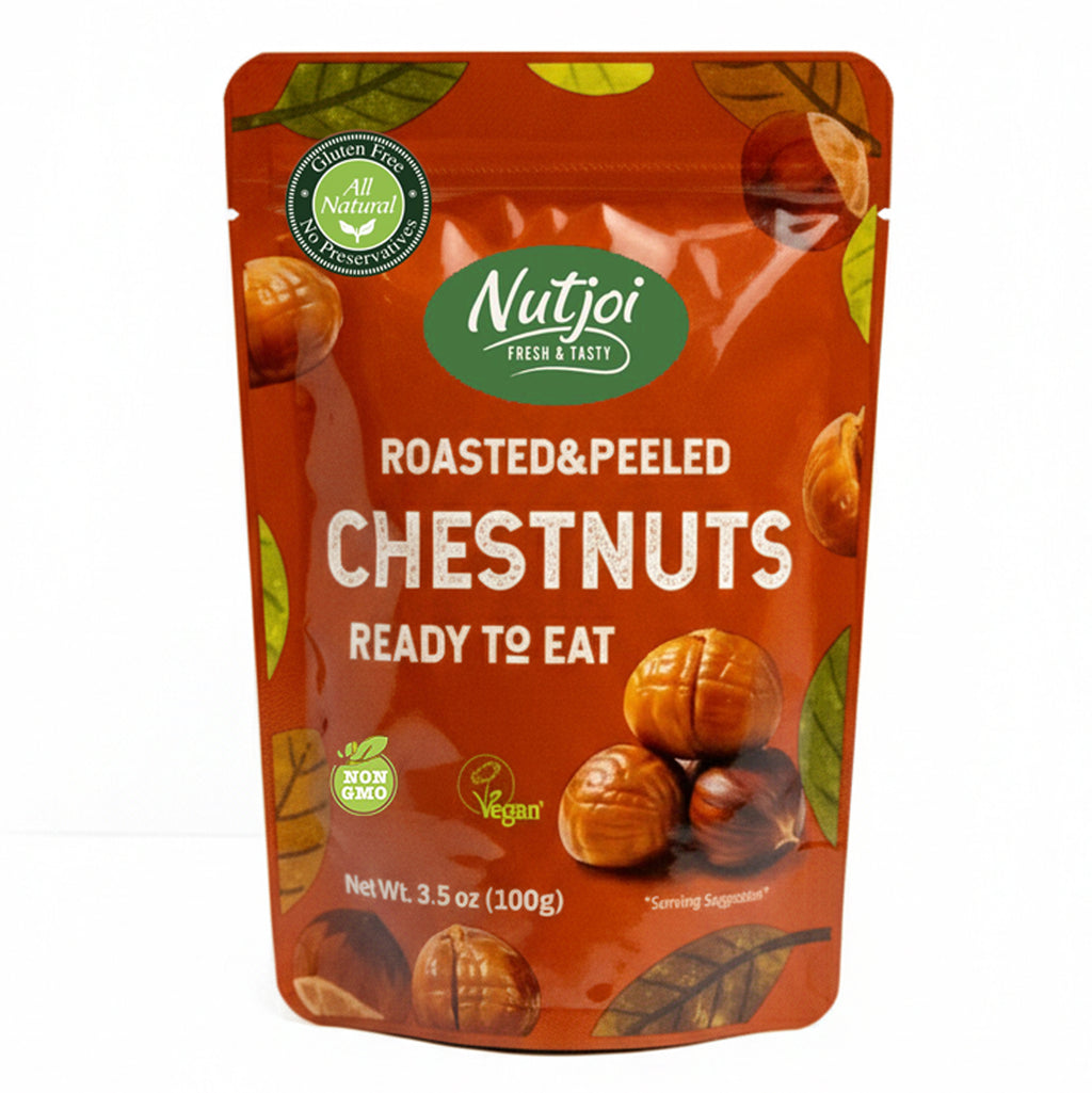 Nutjoi Roasted & Peeled Chestnuts – Ready to Eat (100g)