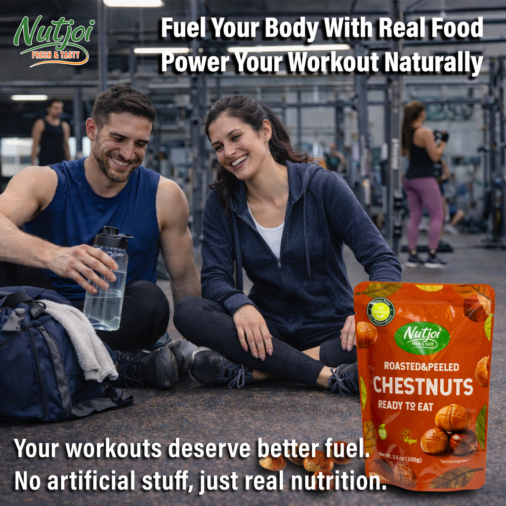 Nutjoi Roasted & Peeled Chestnuts – Ready to Eat (100g)
