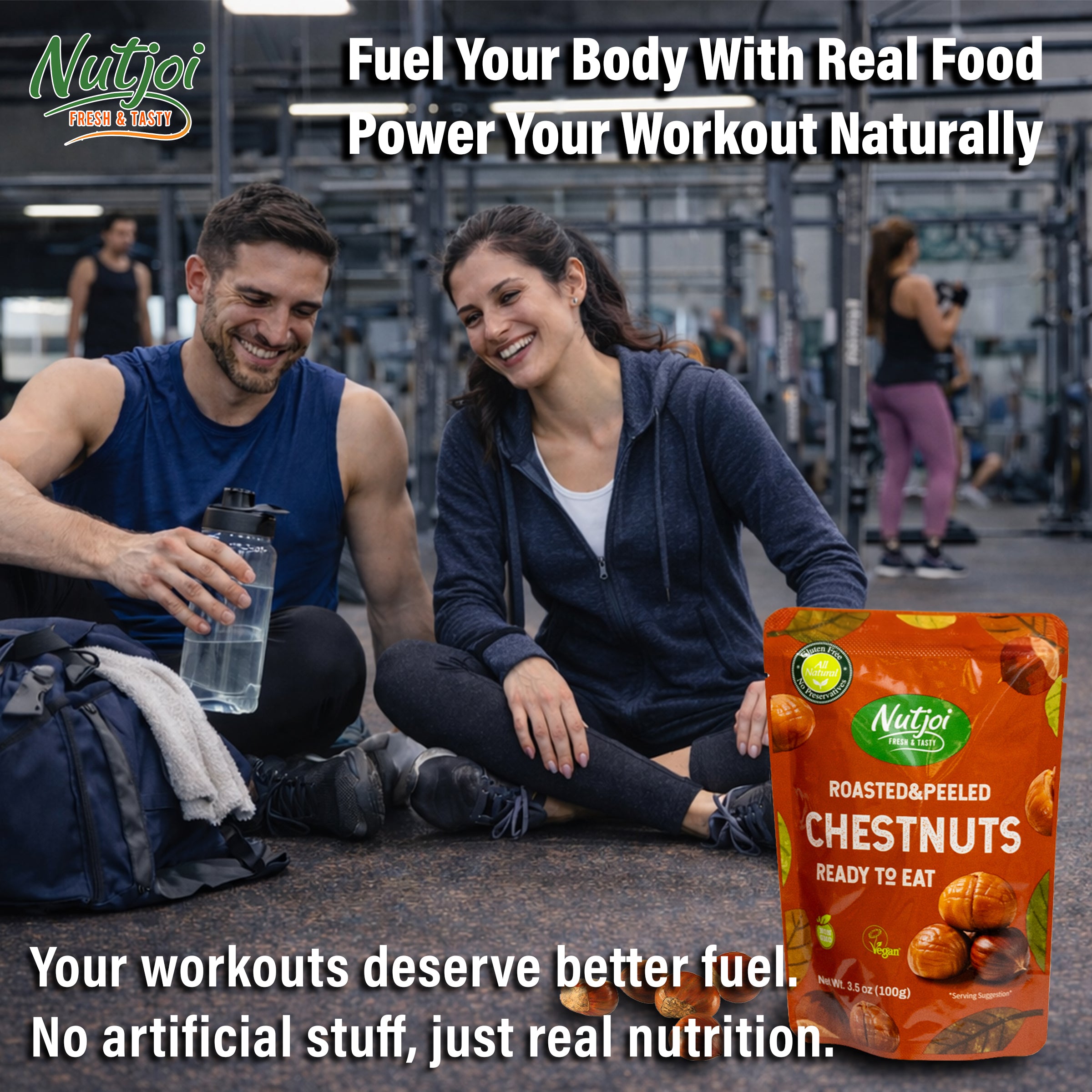 Nutjoi Chestnut Snack (3.5 oz x 6 pack / 600g)